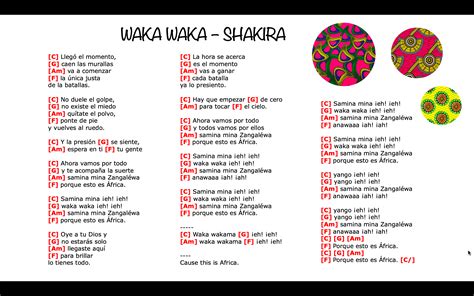acrostico shakira letra de waka waka
